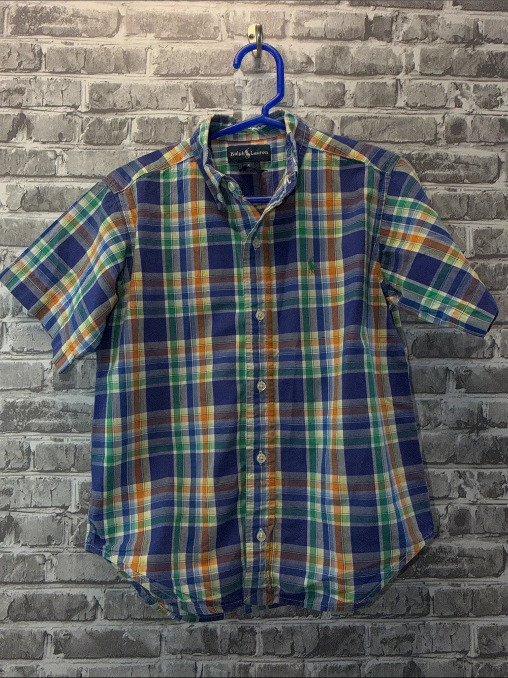Ralph Lauren Multicolor Plaid Short-Sleeve Button-Down Shirt